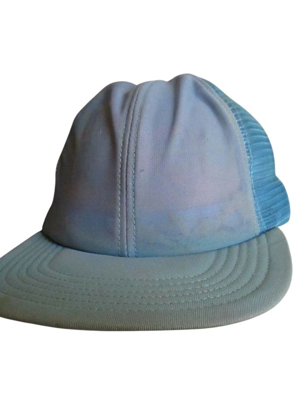 Vintage Light Blue Trucker Hat Snapback Mesh Adjustable Cap Skater Grunge